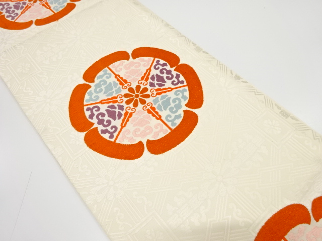 アンティーク　華紋織り出し袋帯（着用可）